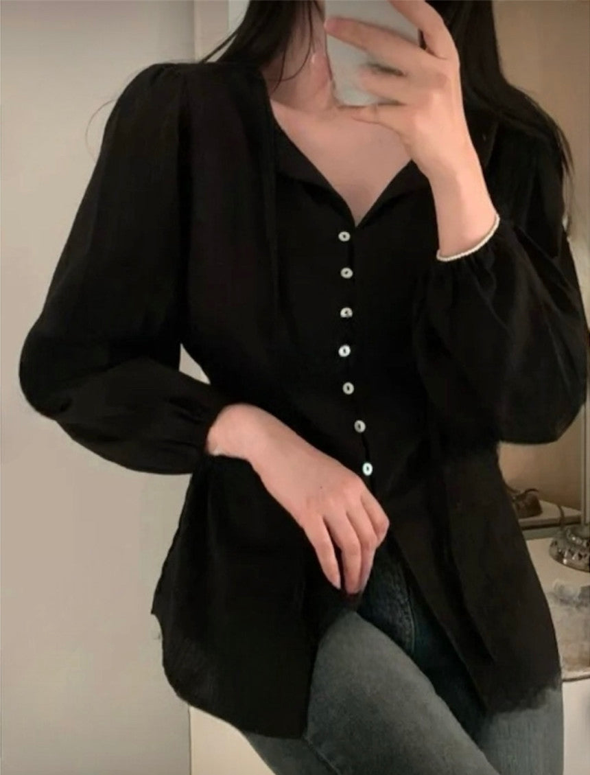 *Feminine Frill Blouse & Skirt Set