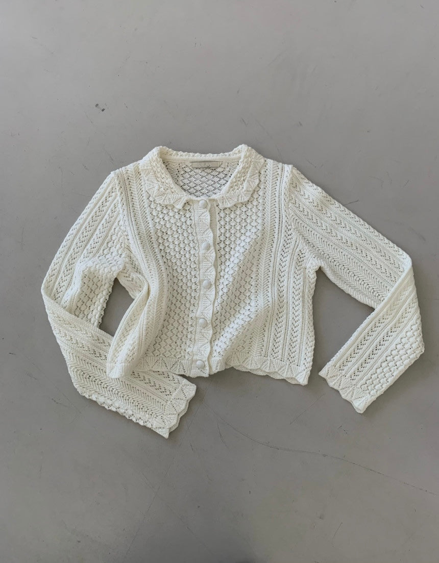 *크로셰 칼라 가디건