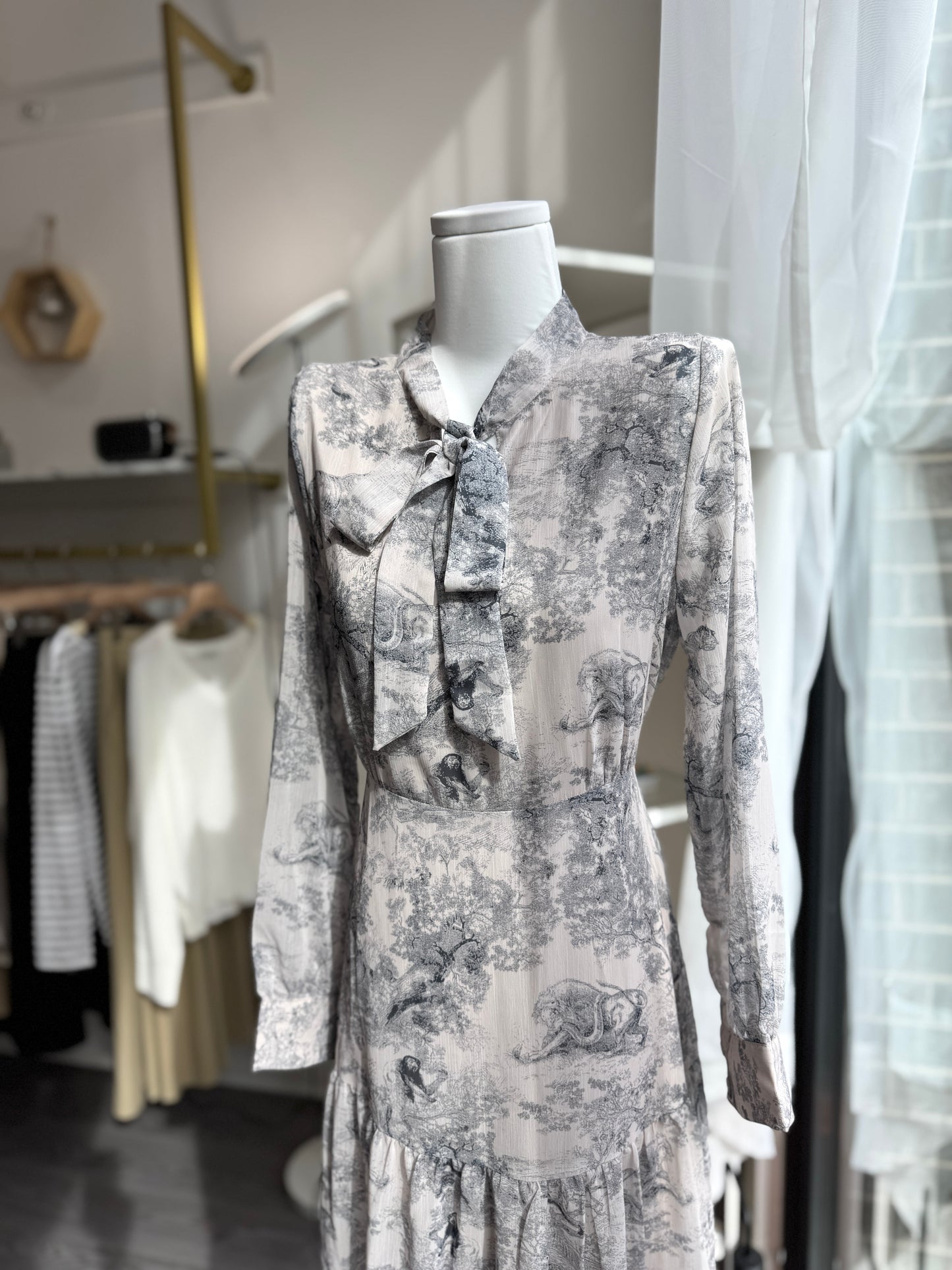 Diorr -Inspired Elegance Dress