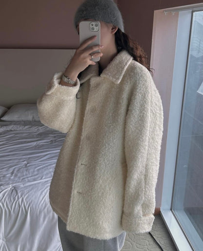 Wool Boucle Coat