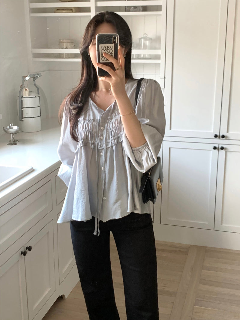 *Shirring Blouse