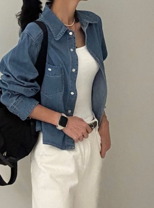 Deep Washing Crop Shirt (~9/5)