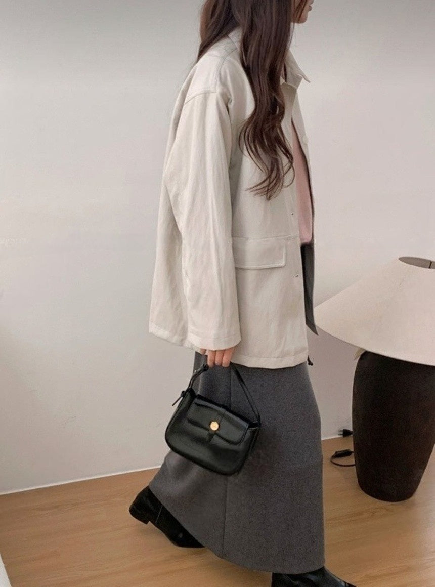 *Minimal Daily Leather Jacket