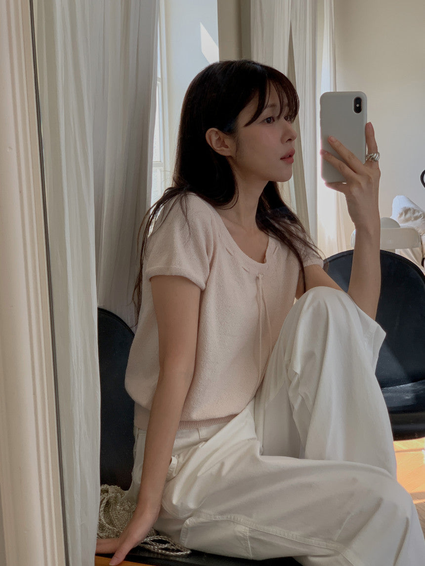 * From Ribbon Short Sleeve Knit
