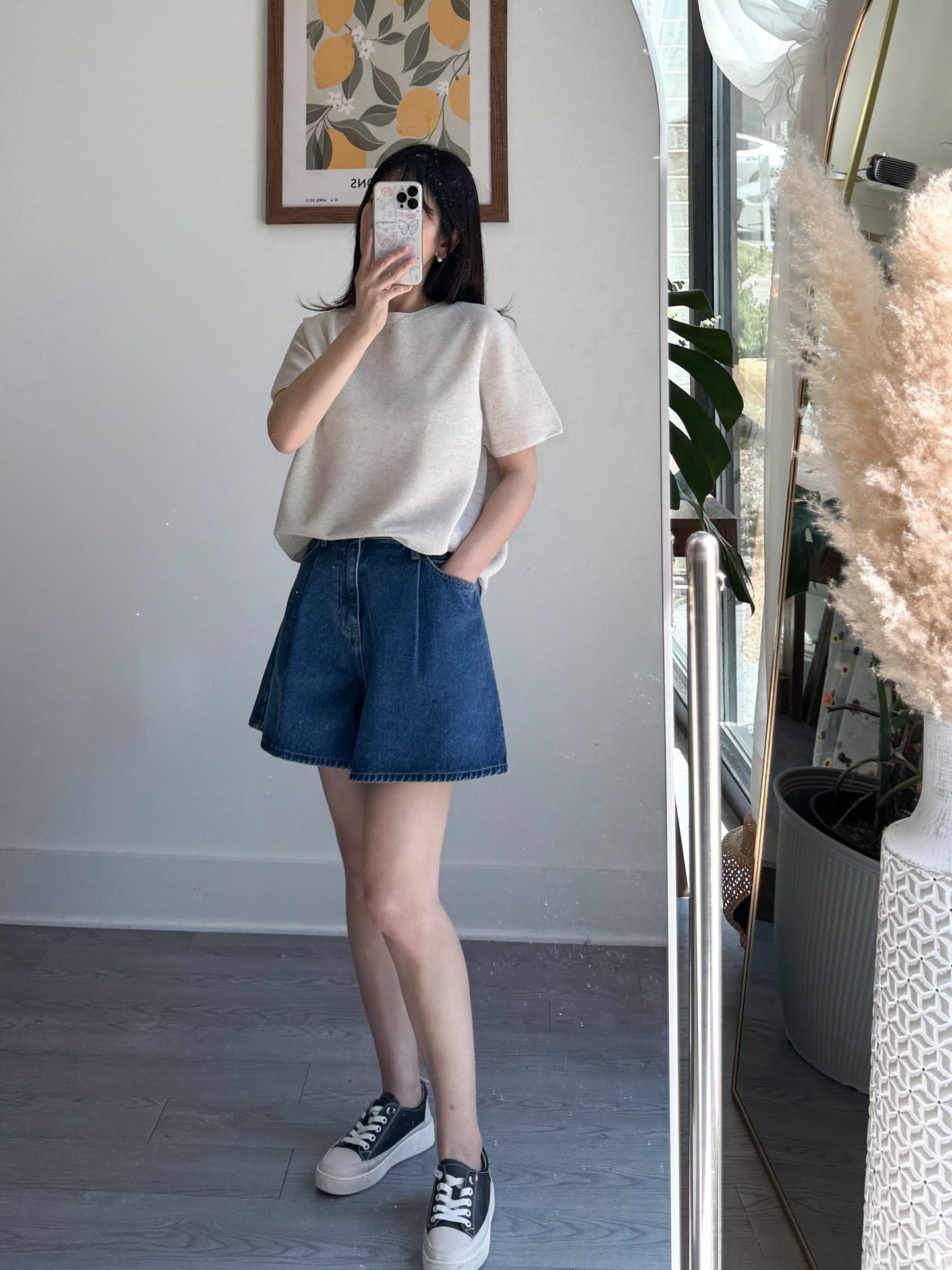 Whole garment Round Cap Knit