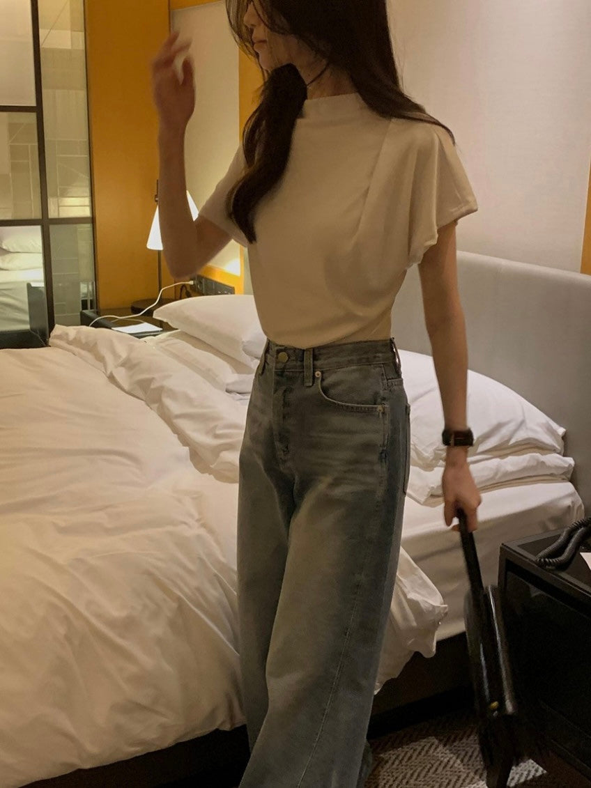 *  Elise Mock Neck Top