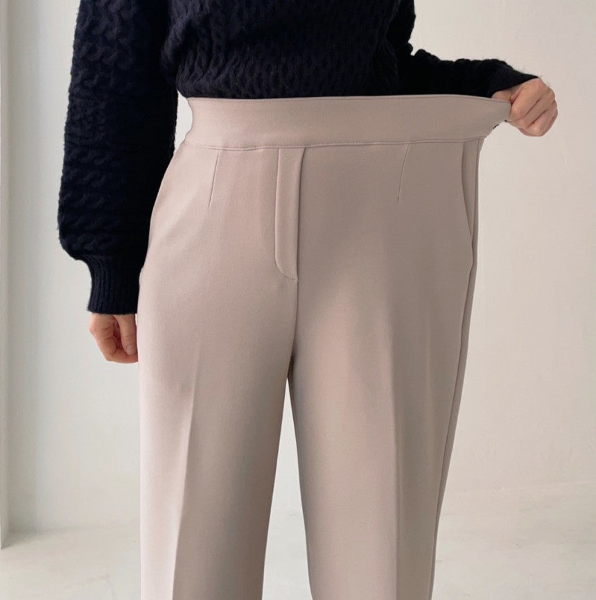 205 Banding Wide Slacks(Fleece lined)