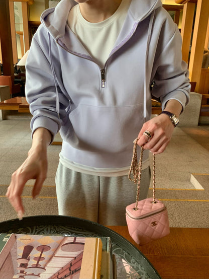 *파스텔 하프 집업 맞춤 제작