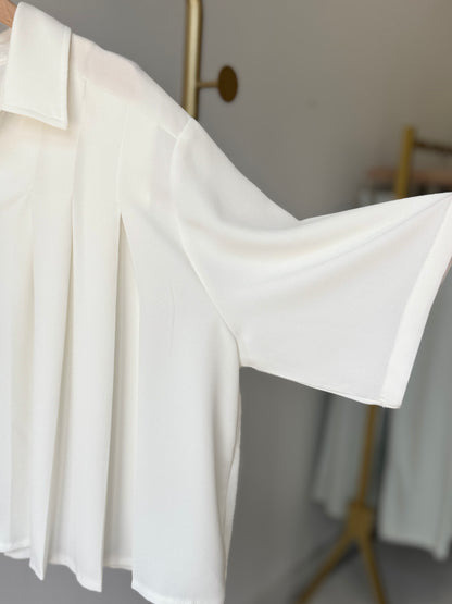 Madeline Pleated Blouse - AdoreMeU