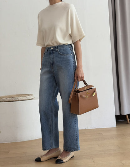 * Premium Straight-Leg Denim