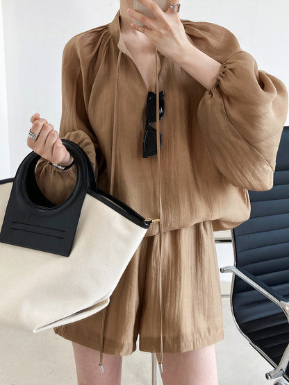 *Daily Blouse & Shorts Set