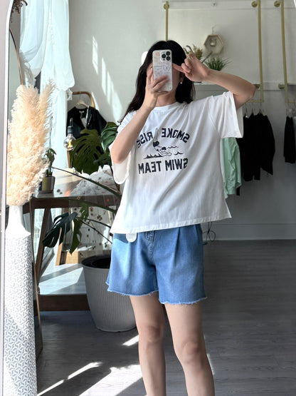 Pleated Denim Short - AdoreMeU