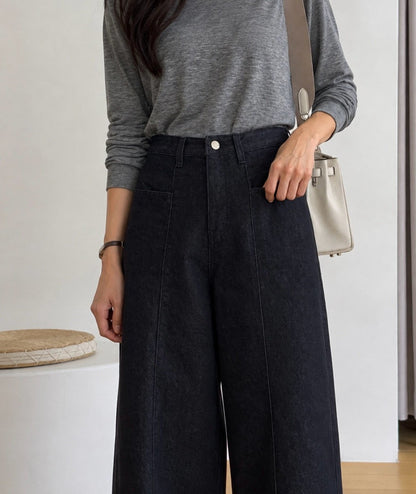 * Non-Fade Cropped Denim