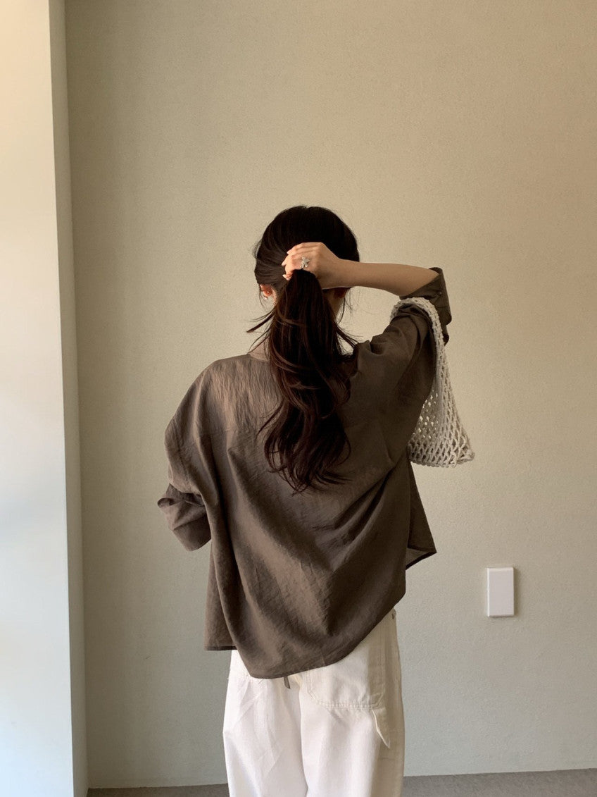 Back Strap Roll Up Shirt(~6/23)