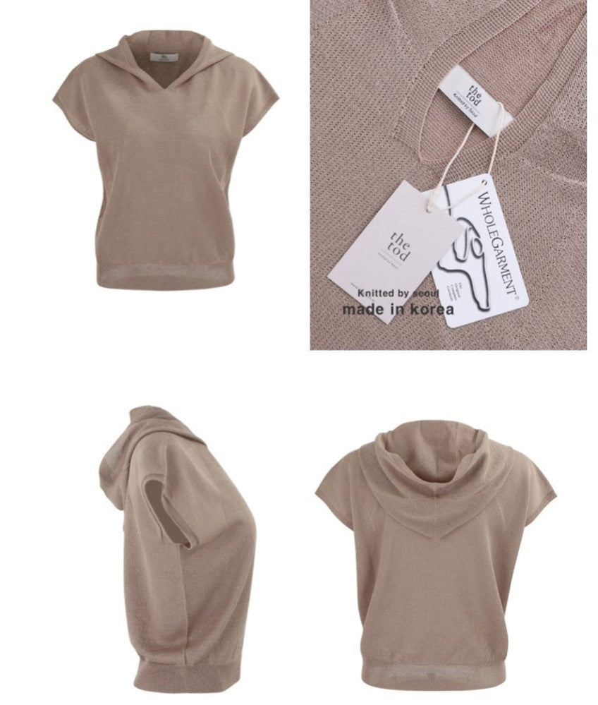 Hood Linen Knit Top (~7/31)