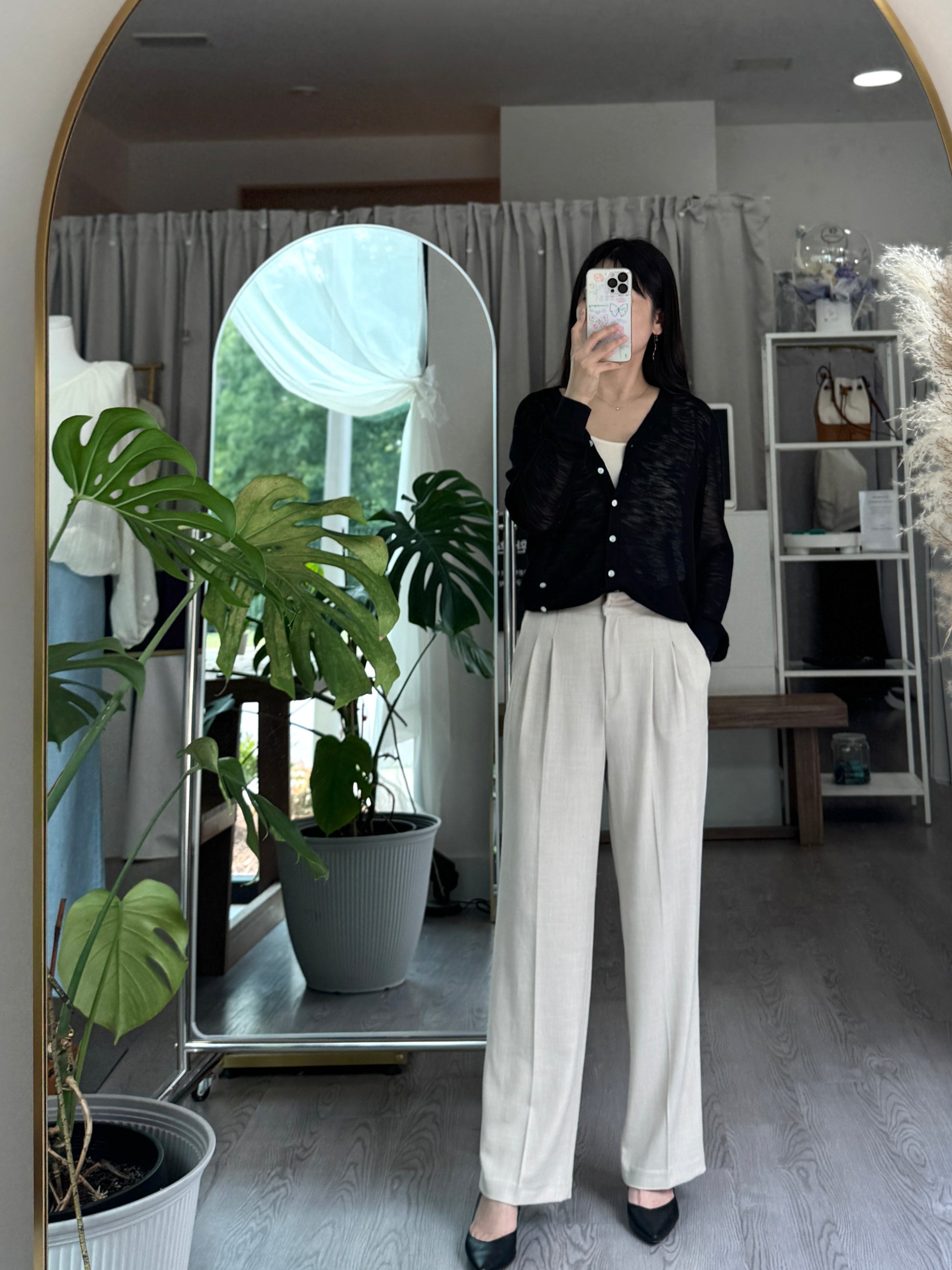Sand Pintuck Slacks - AdoreMeU