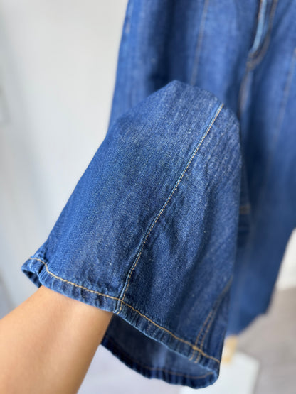 Linen Denim Front Seam Pocket Pants - AdoreMeU