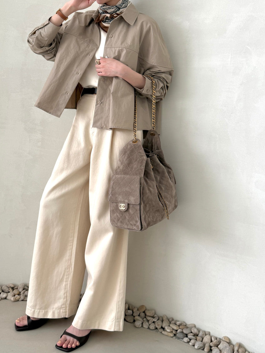 Matte Leather-Look Shirt Jacket