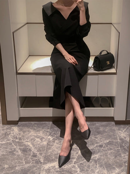 * Shirred Mermaid Dress