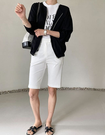 * Slim Fit Bermuda Shorts