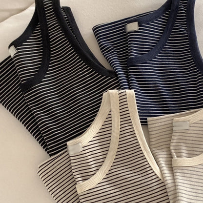 *Summer Stripe Sleeveless Top