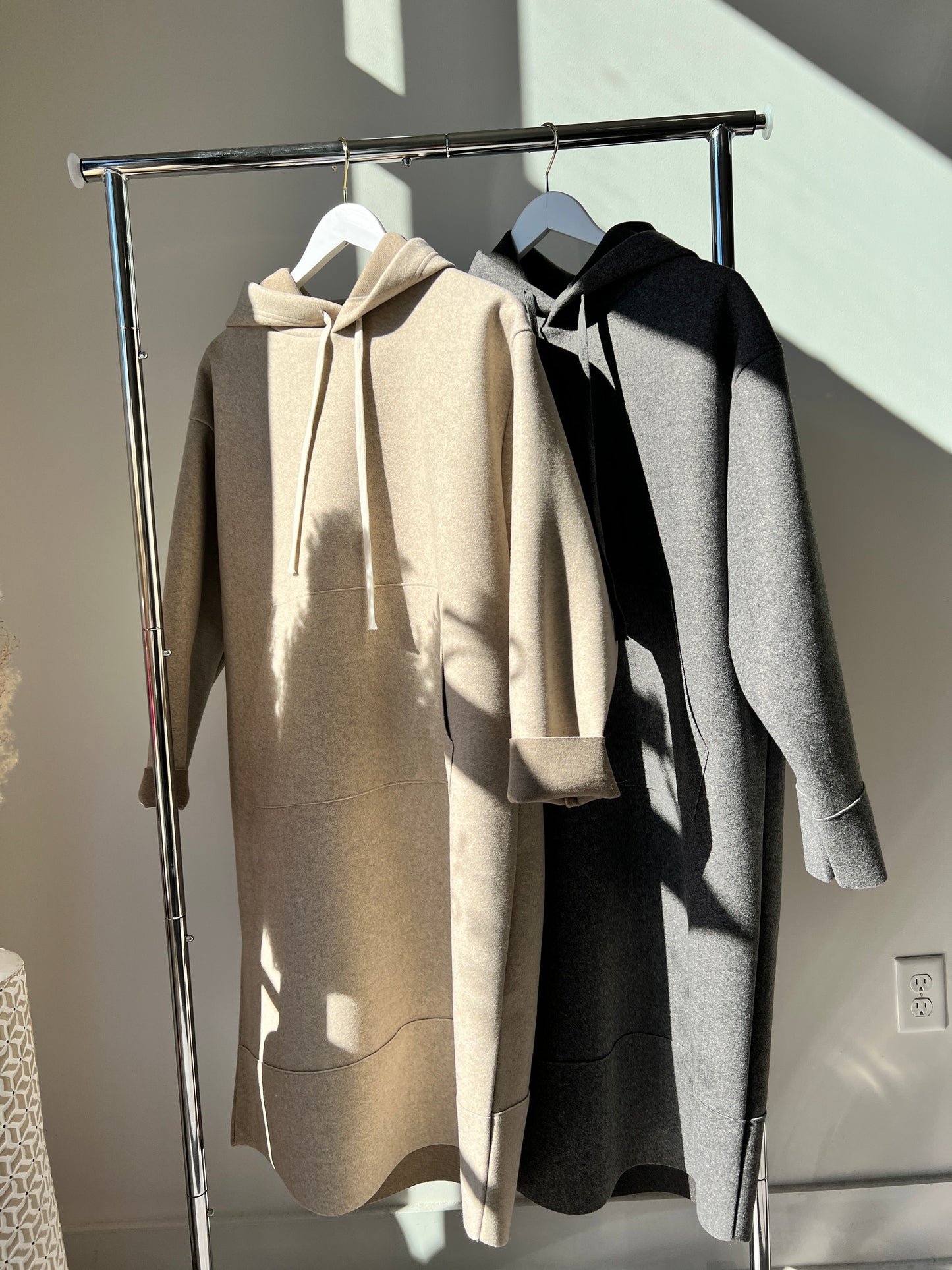 Wool Hood Kangeroo Dress