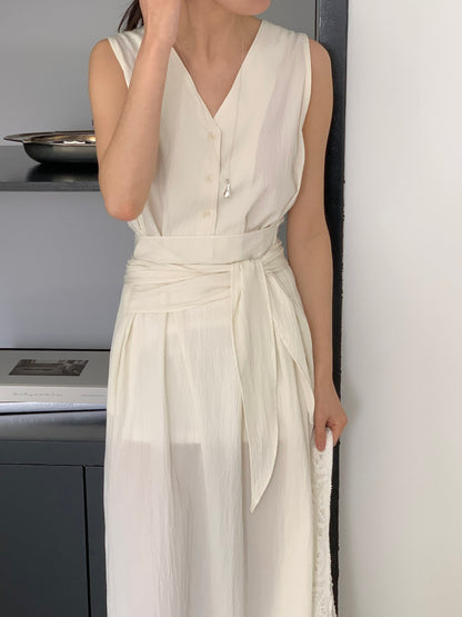 * Dove Sleeveless Maxi Dress