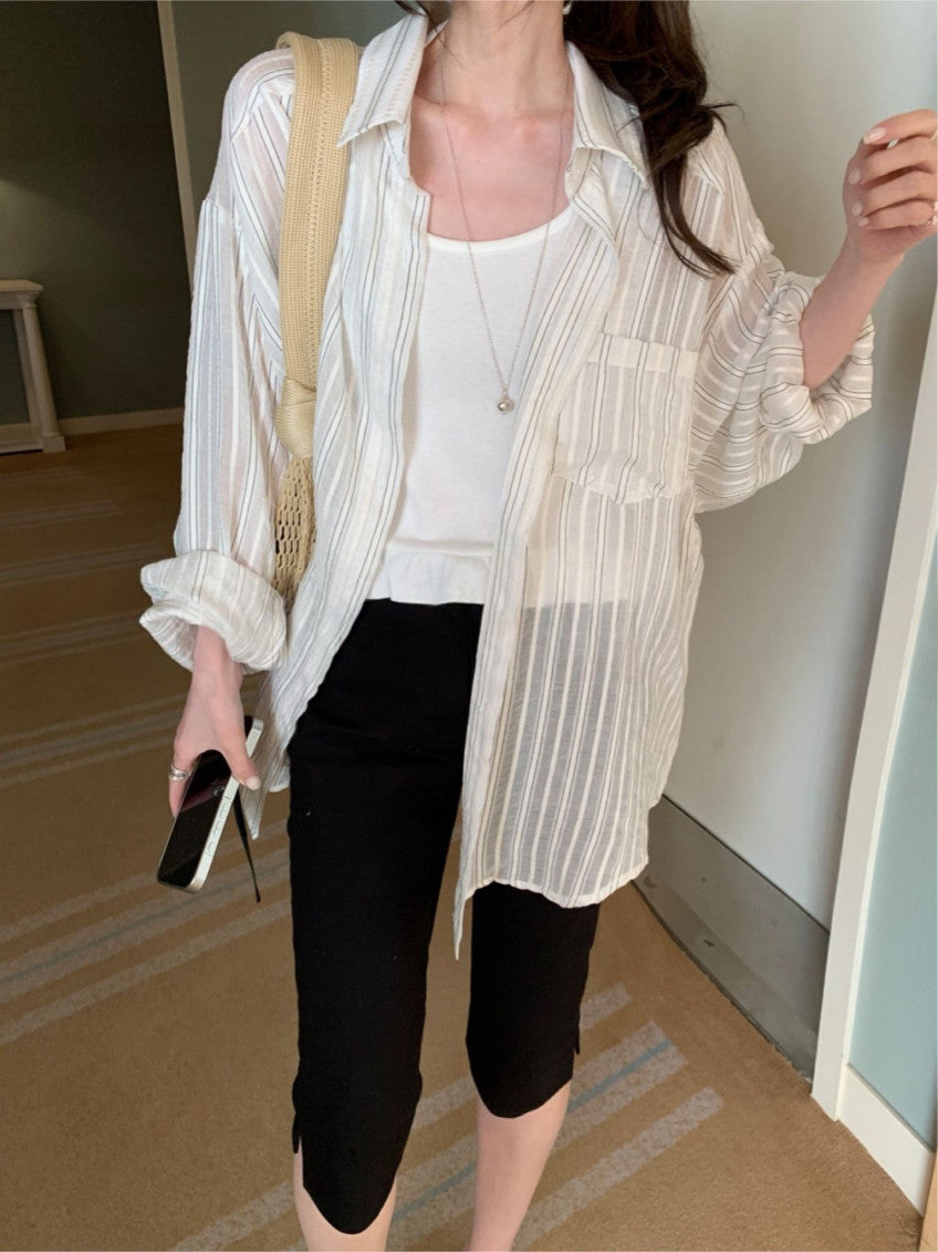 *Lightweight Stripe Summer Shirt