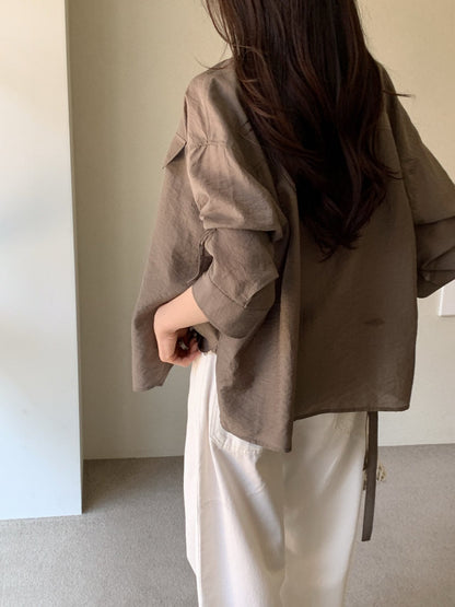 Back Strap Roll Up Shirt(~6/23)