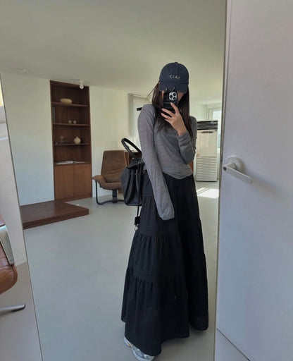 *Tiered Frill Maxi Skirt