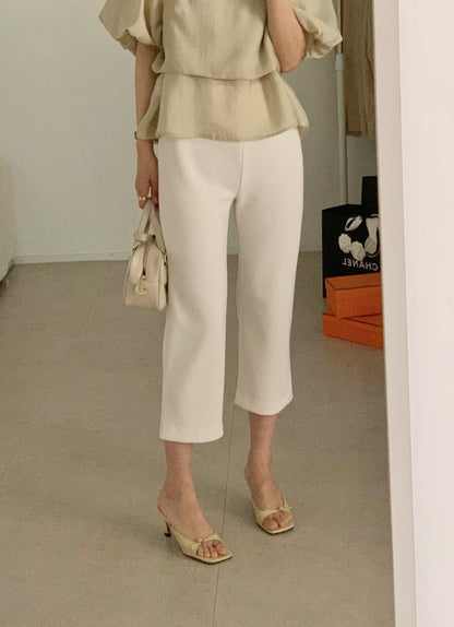 * Slim Capri Slit Pants