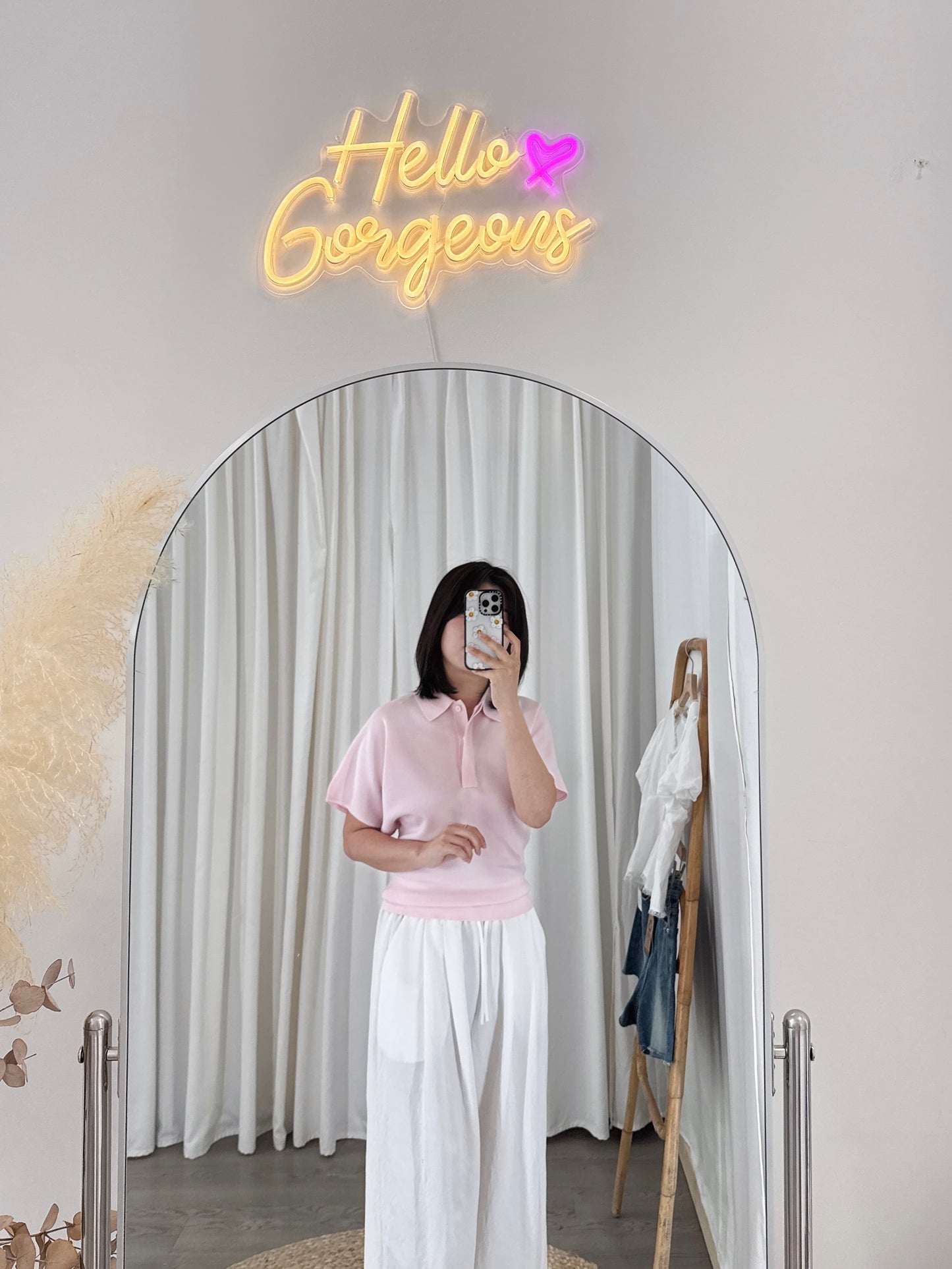 Plume Collar Knit Top (~6/4)