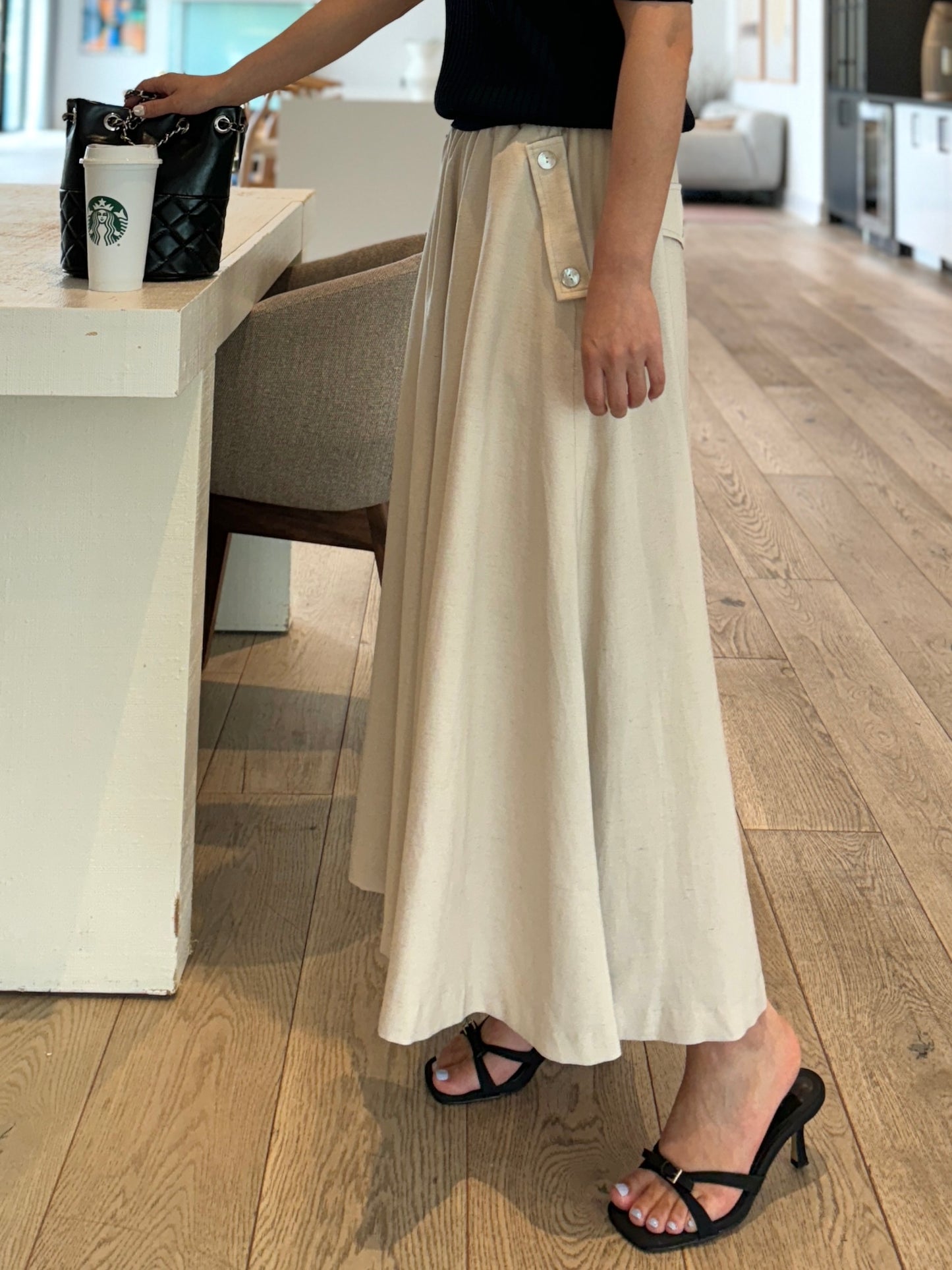 Linen Skirt Pants