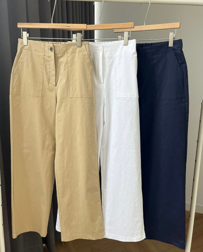 * Cotton Straight Fit Pants