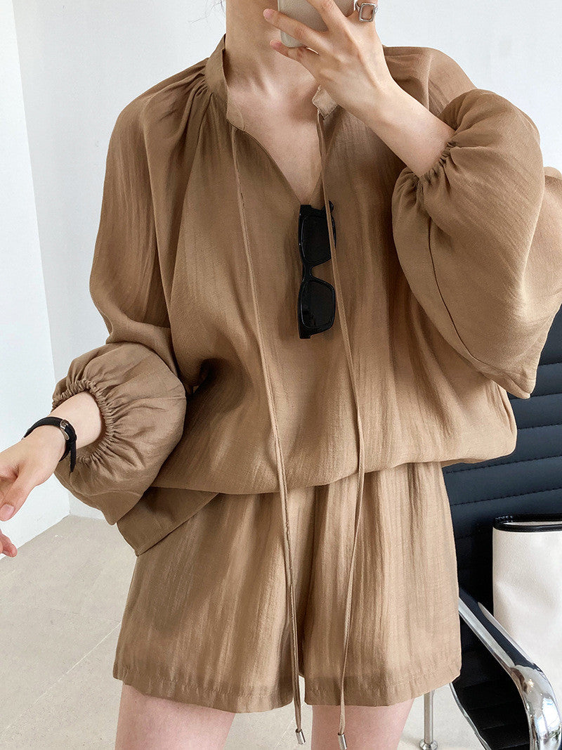 *Daily Blouse & Shorts Set