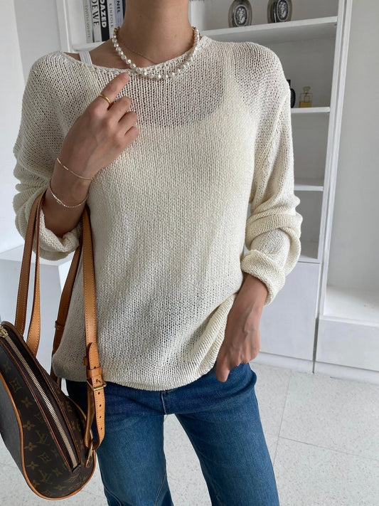 Sweet Boat Neck Knit (~9/5)