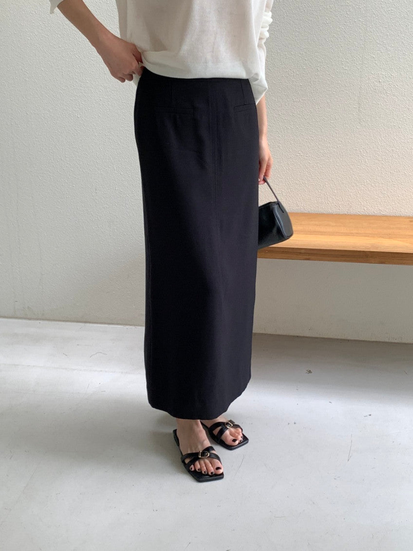 * Linen Blend Skirt