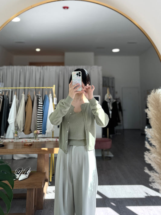 [SPECIAL PRICE] Mute Linen Cardigan Set - AdoreMeU