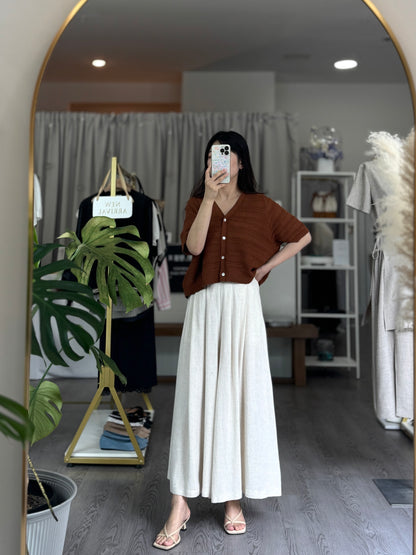Linen Skirt Pants - AdoreMeU