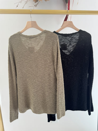 Slit Loose Knit Sweater(~10/18)