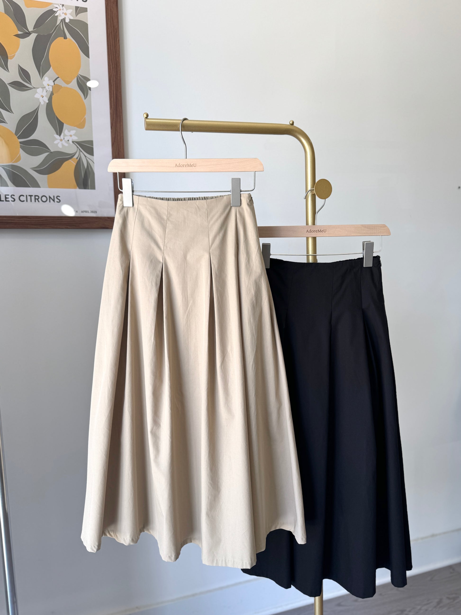 Pintuck Flare Skirt - AdoreMeU