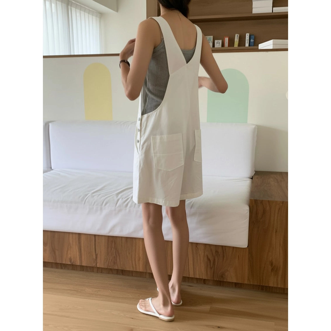 *Adjustable Cotton Mini Skirt / Dress