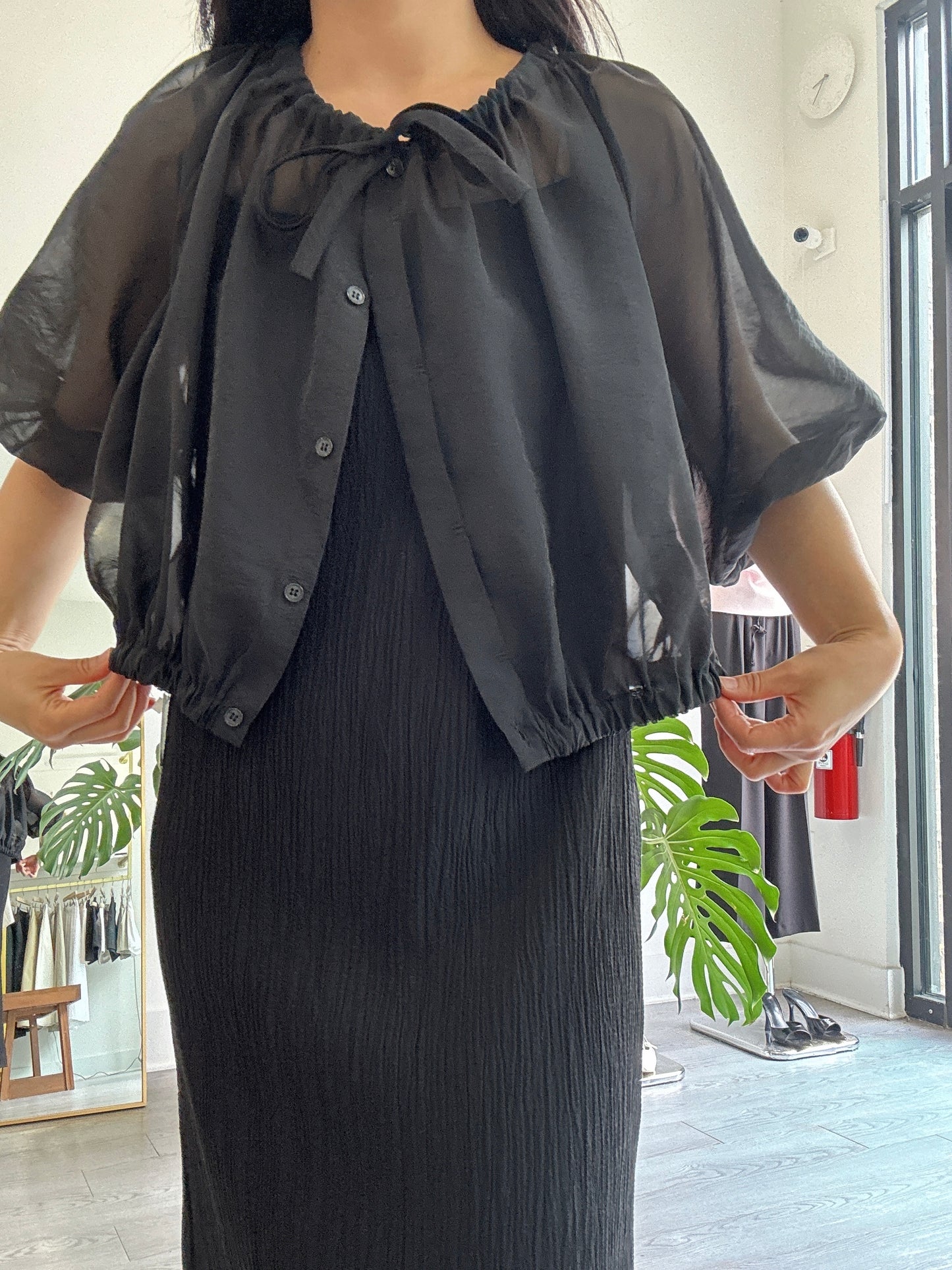 Organza Shirring Blouse