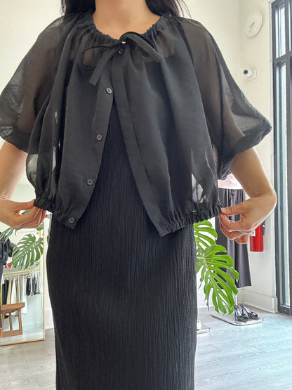 Organza Shirring Blouse