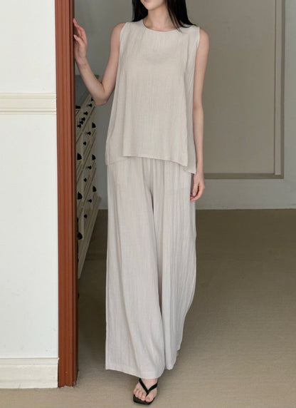 Linen Sleeveless and pants Set(~6/21)