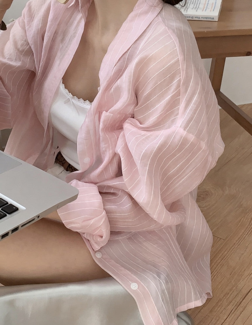 * Tencel Rayon Sheer Shirt