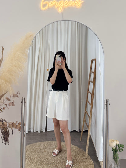 Plume Collar Knit Top (~6/4)
