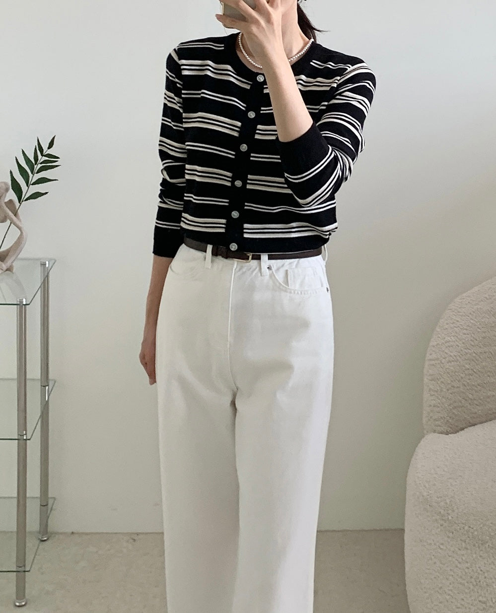 Regular Stripe Cardigan - AdoreMeU