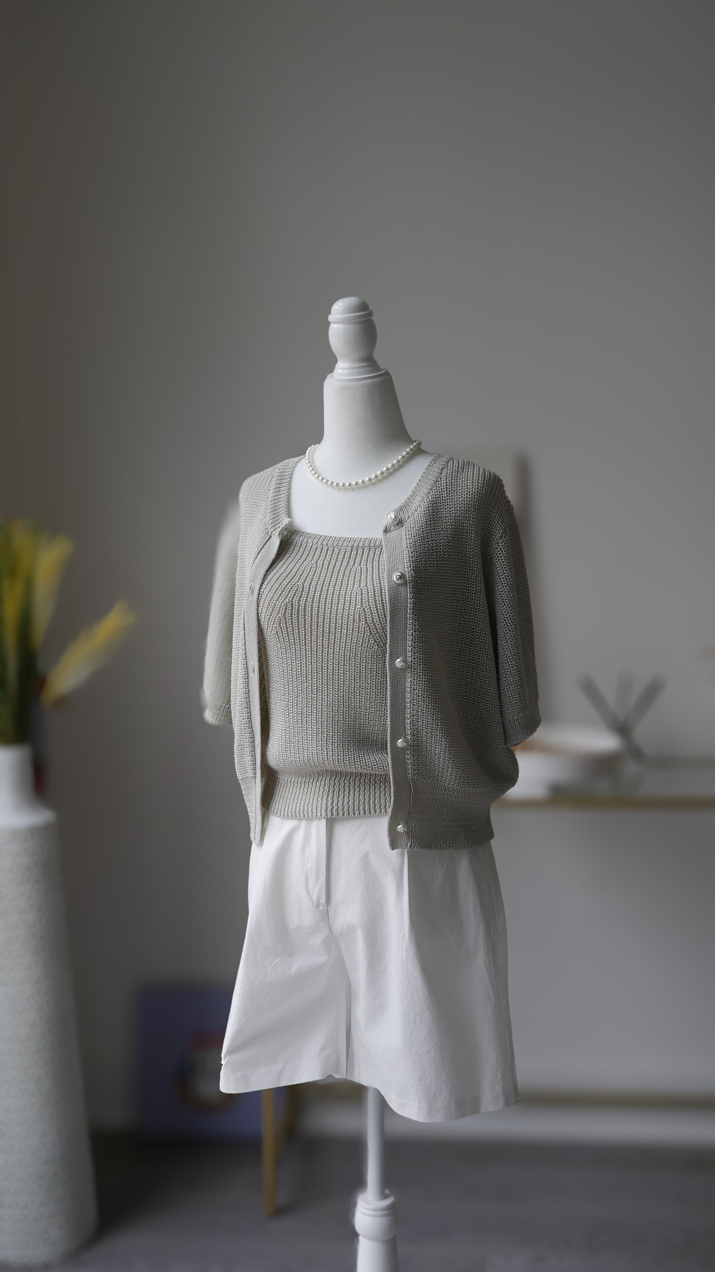 Crop Knit Top Cardigan