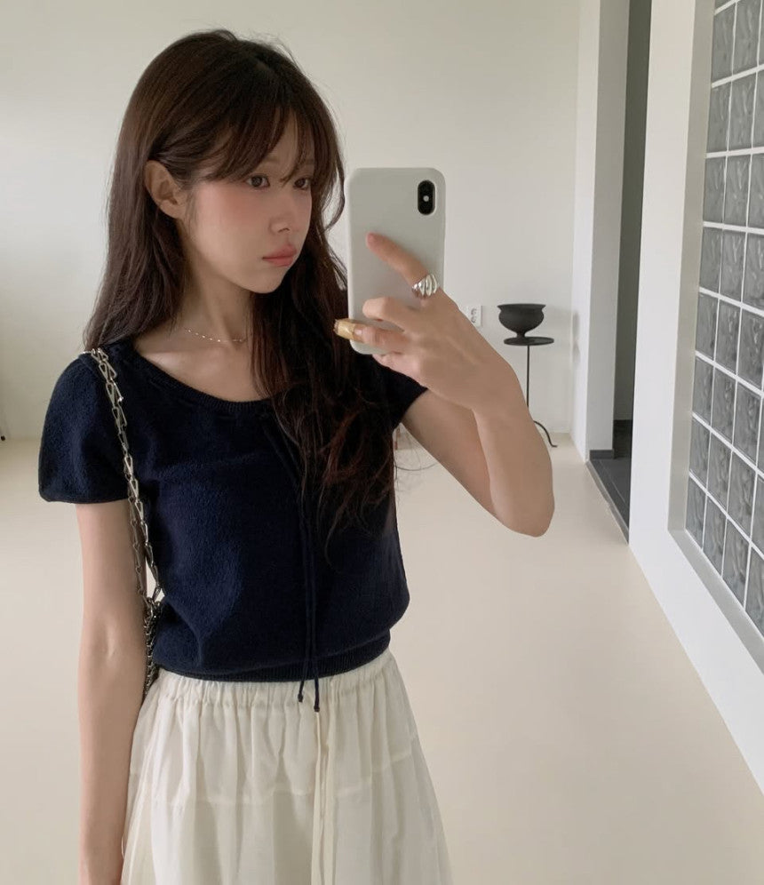 * From Ribbon Short Sleeve Knit